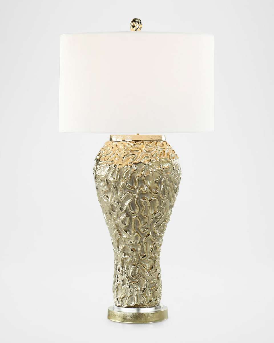 Champagne Swirls 35" Table Lamp